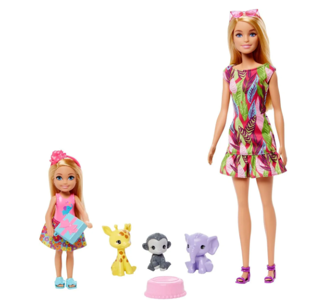 Кукла Mattel Barbie Челси День рождения 2 куклы и питомцы GTM82