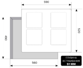 Варочная панель Lex EVI 640 F BL