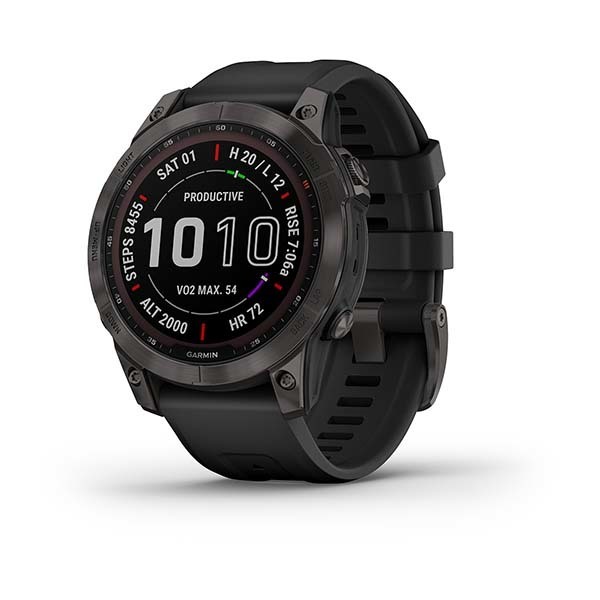 Смарт-часы Garmin Fenix 7 Sapphire Solar Black DLC Titanium черные