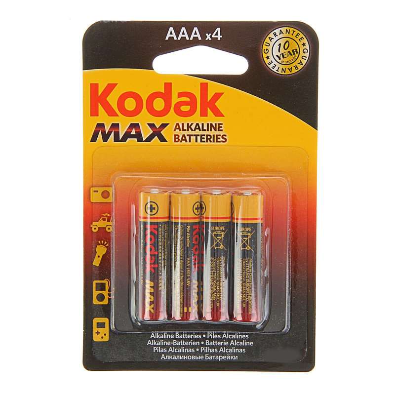 Батарейки Kodak МАХ LR03-4BL AAA