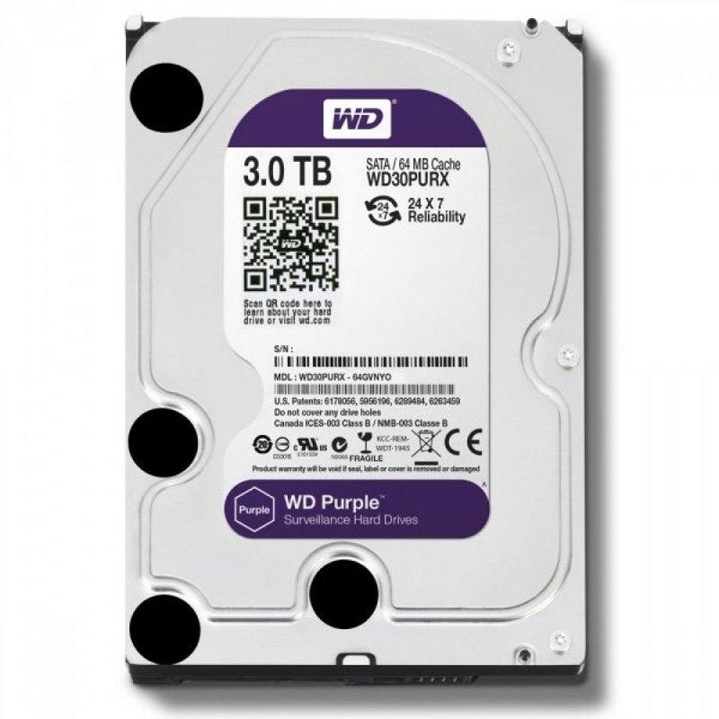 Внутренний жесткий диск Western Digital WD30PURX 3000Gb