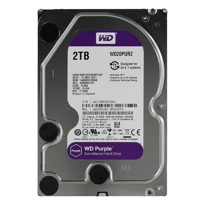 Внутренний жесткий диск Western Digital WD20PURZ 2000Gb 5400 rpm SATA3