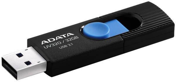 Флешка ADATA UV320 32 Гб USB 3.1 черно-синяя