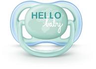 Пустышка Philips AVENT Ultra Air "Hello" 0-6м, для мальчиков