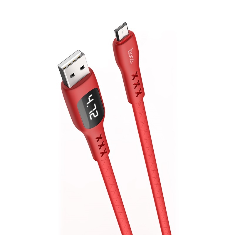 Кабель Hoco S6 Sentinel USB-microUSB красный