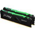 Комплект оперативной памяти Kingston Fury Beast RGB Kit 32GB DDR4 2666Mhz