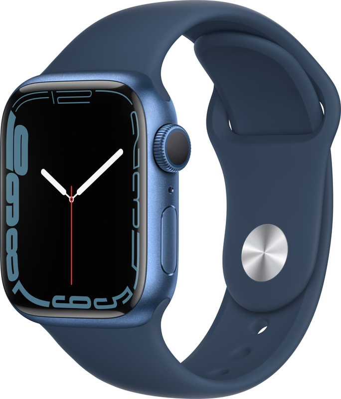 Умные часы Apple Watch Series 7 GPS 45mm Aluminum Case with Sport Band синий омут